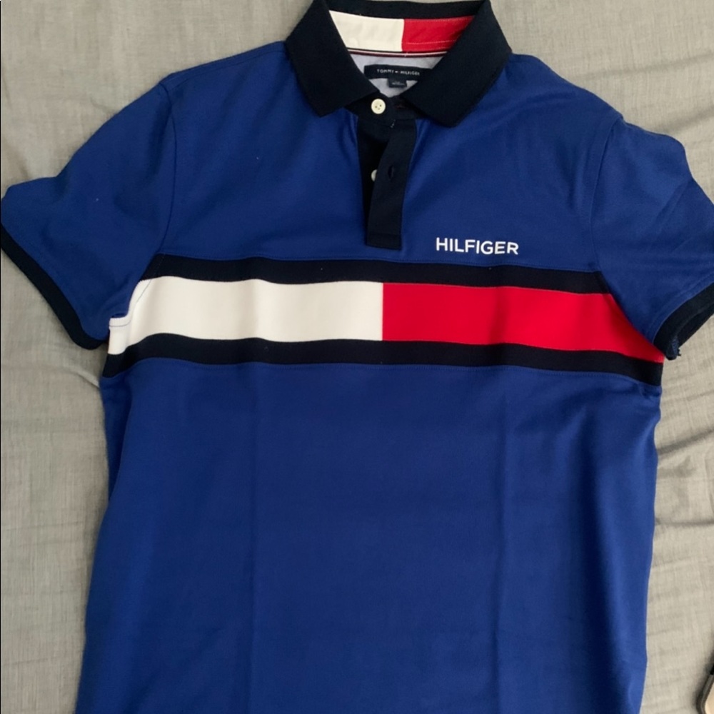 Royal blue Tommy Hilfiger polo shirt